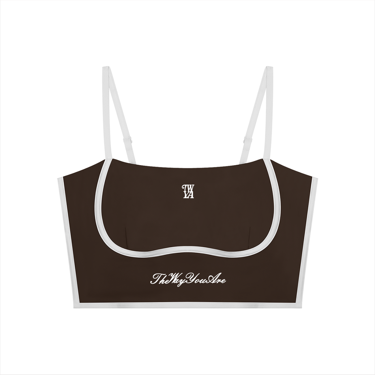 Women’s Color Block Yoga Sports Bra | TWYA Brown