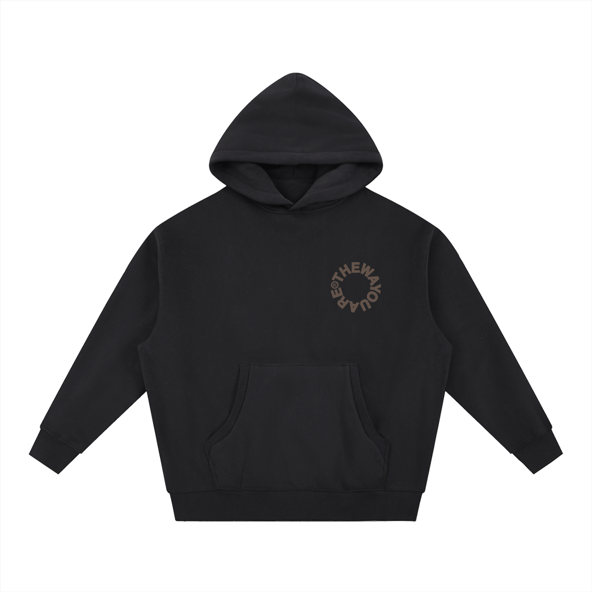 TWYA Hoodie Essential Black | Oversized Unisex Sweatshirt