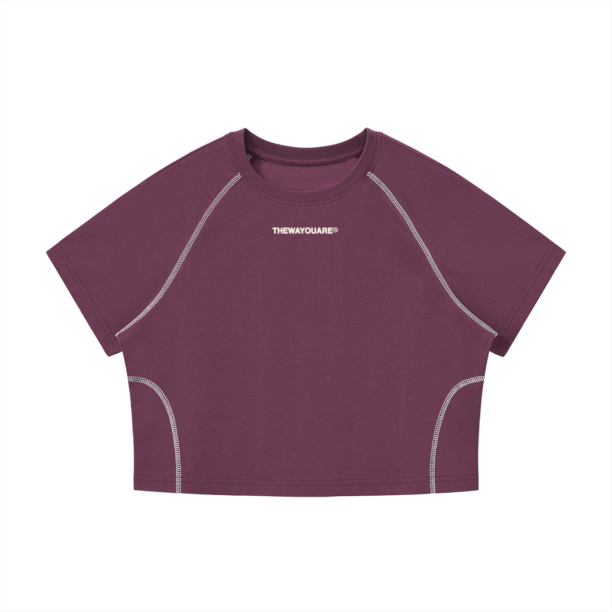 Purple Raglan Crop T-Shirt | TWYA