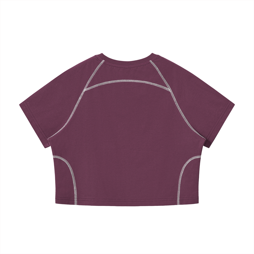 Purple Raglan Crop T-Shirt | TWYA