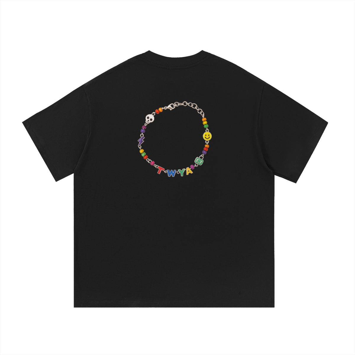 TWYA Black Le Collier T-Shirt | Minimalist Graphic Tee