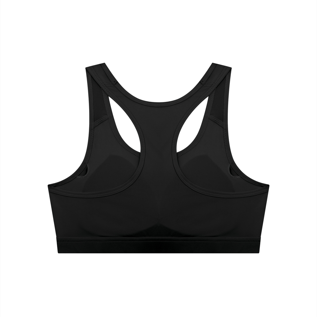 Women's Cropped Sports Bra Black| Backless U-Neck Yoga & Gym Top – TWYA