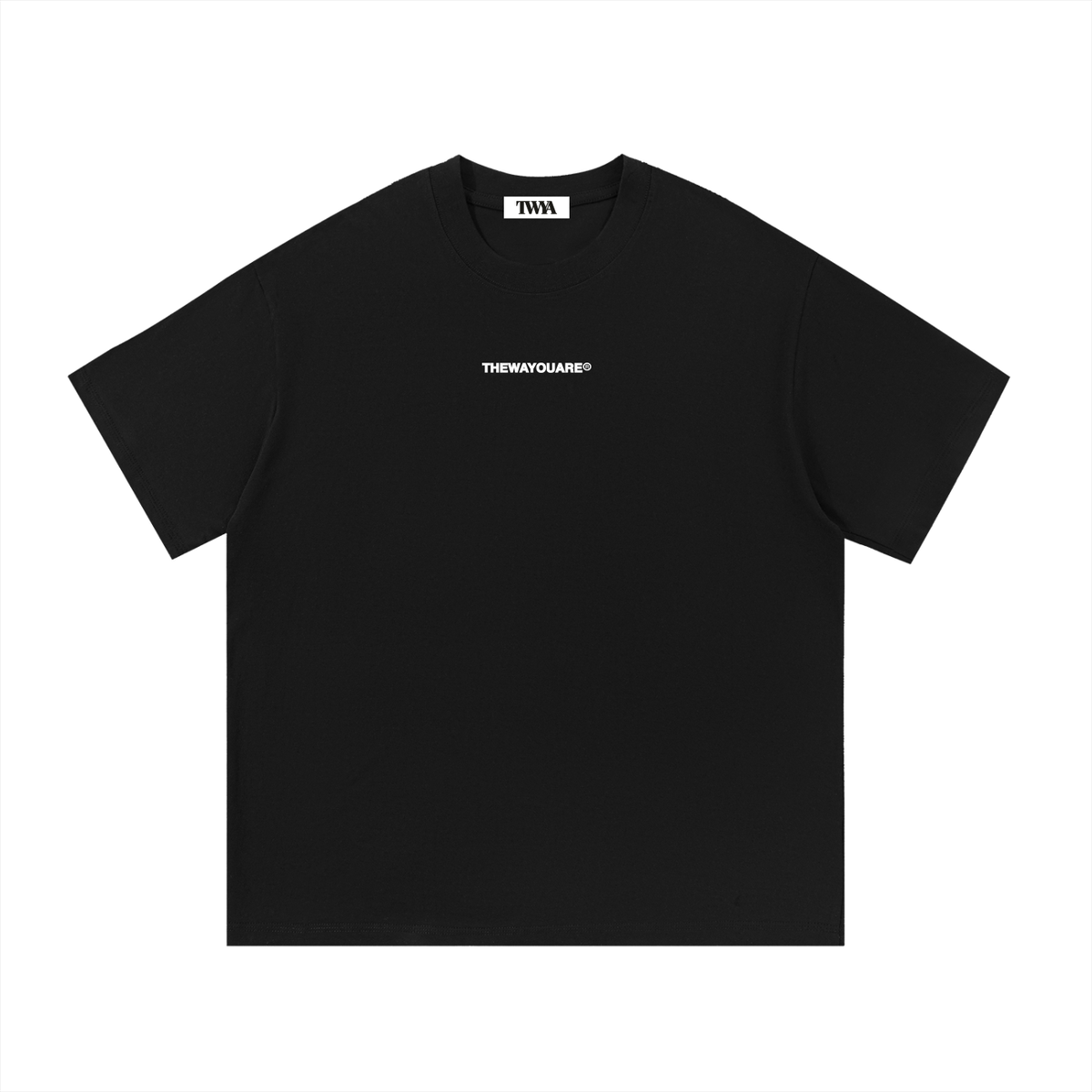 TWYA Black Le Collier T-Shirt | Minimalist Graphic Tee