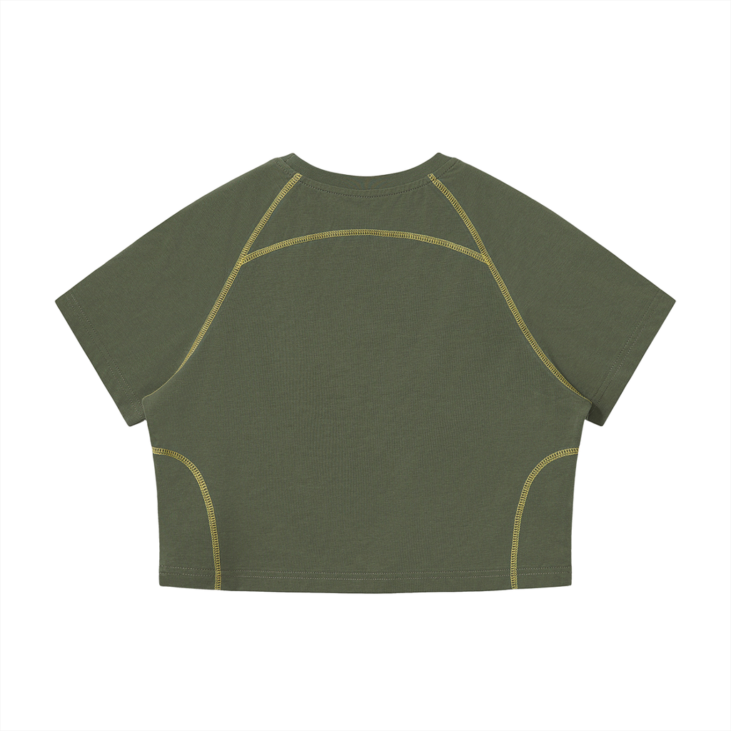 Moss Raglan Crop T-Shirt