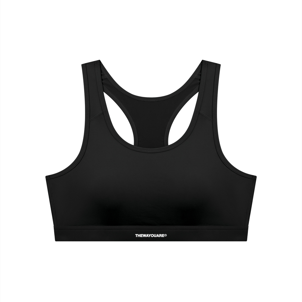 Women's Cropped Sports Bra Black| Backless U-Neck Yoga & Gym Top – TWYA