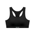 Women's Cropped Sports Bra Black| Backless U-Neck Yoga & Gym Top – TWYA