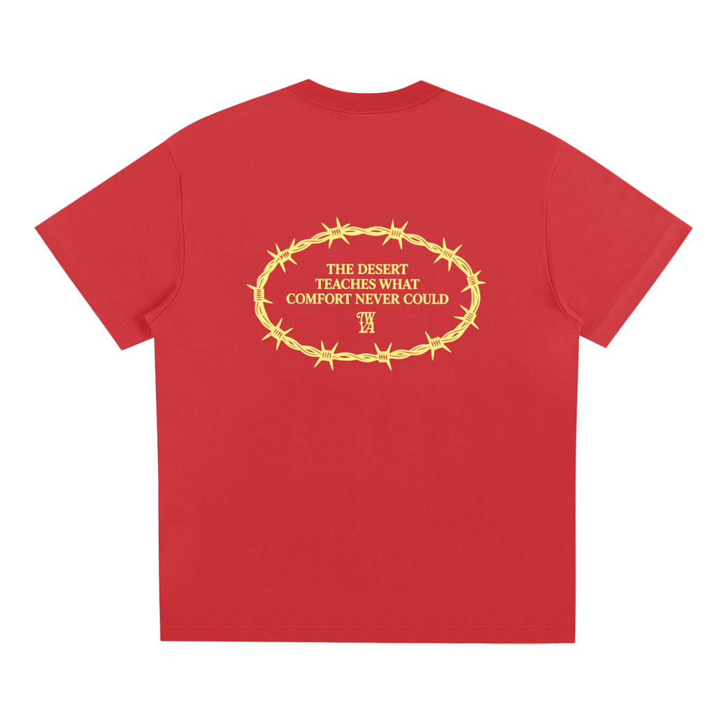 TWYA DESERT TEE — RED - BACK