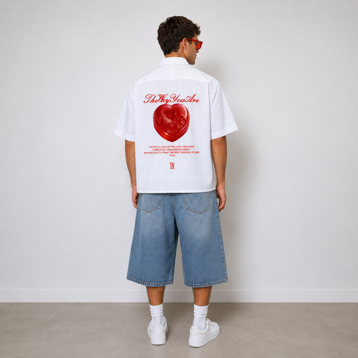 TWYA LOVE LETTER SHIRT — WHITE