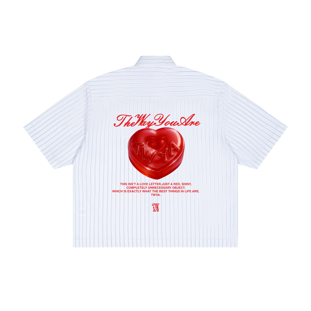 TWYA LOVE LETTER SHIRT — WHITE
