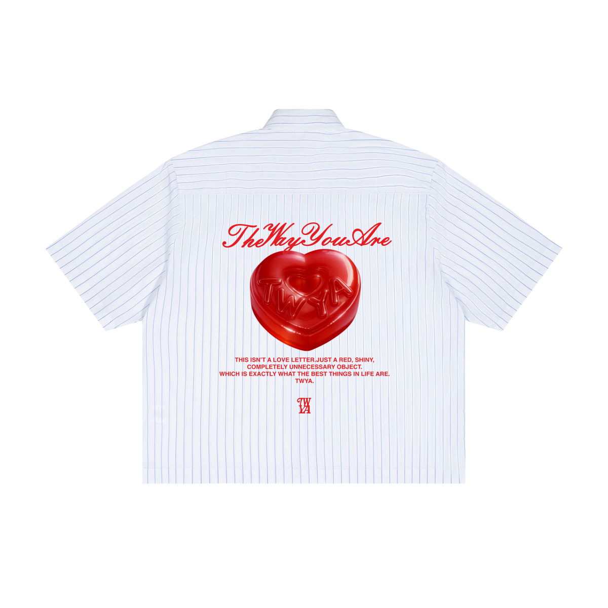 TWYA LOVE LETTER SHIRT — WHITE