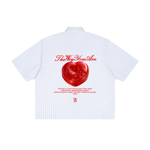 TWYA LOVE LETTER SHIRT — WHITE