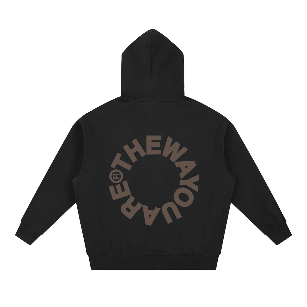TWYA Hoodie Essential Black | Oversized Unisex Sweatshirt