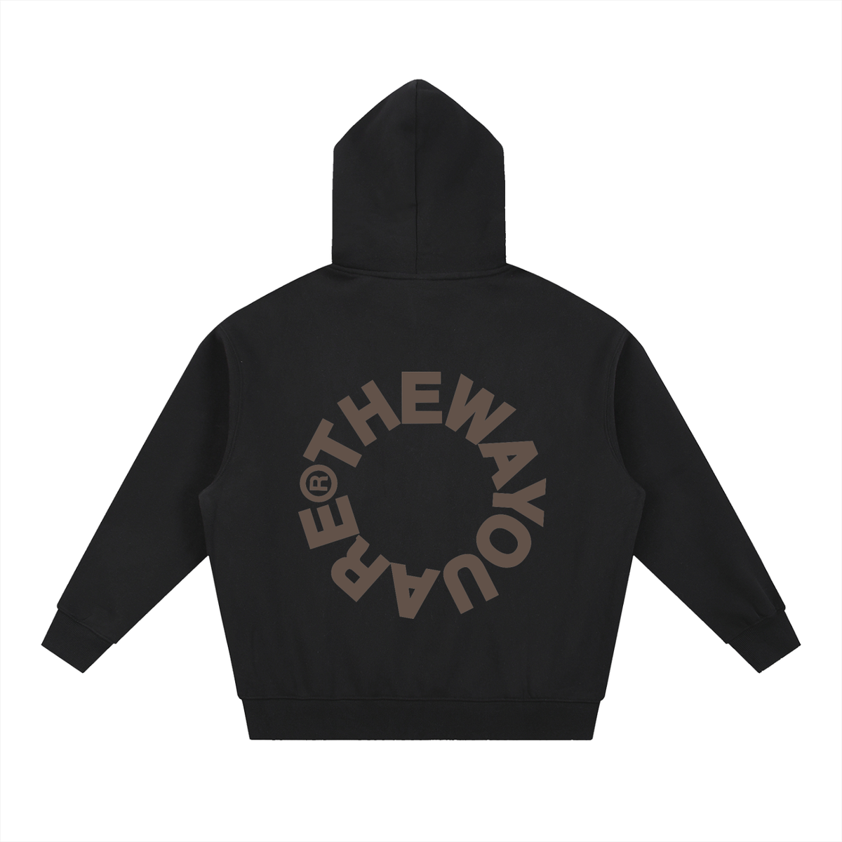 TWYA Hoodie Essential Black | Oversized Unisex Sweatshirt