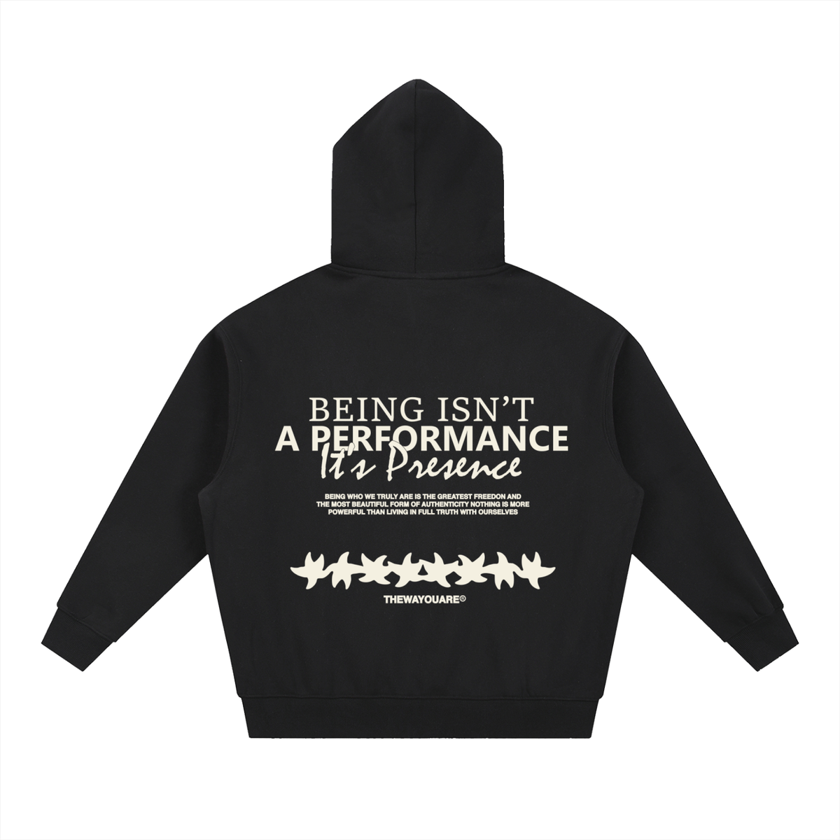 TWYA Presence Black Hoodie | Philosophy Statement